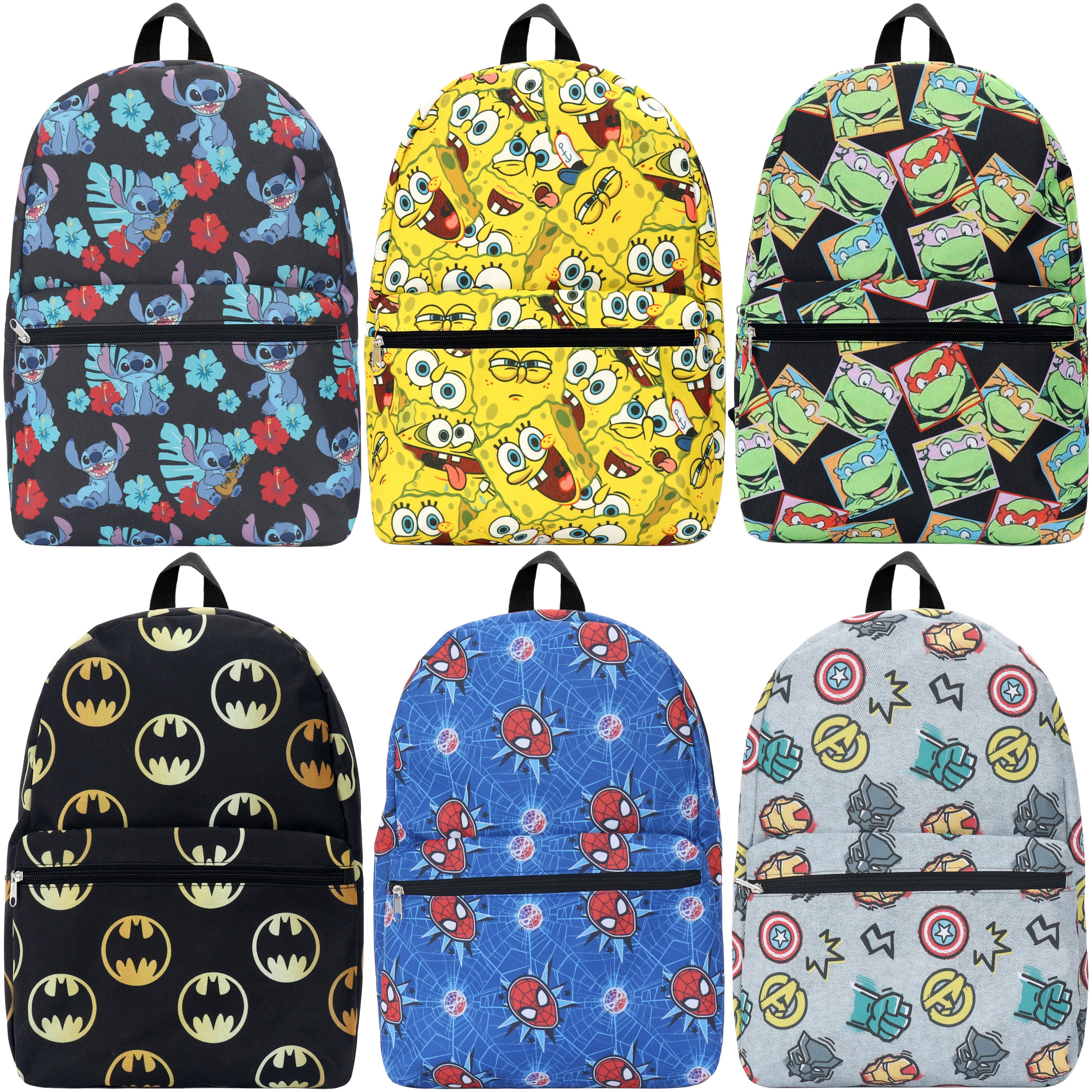 17 Wholesale Boys Character Backpacks in 6 Prints Free Shipping