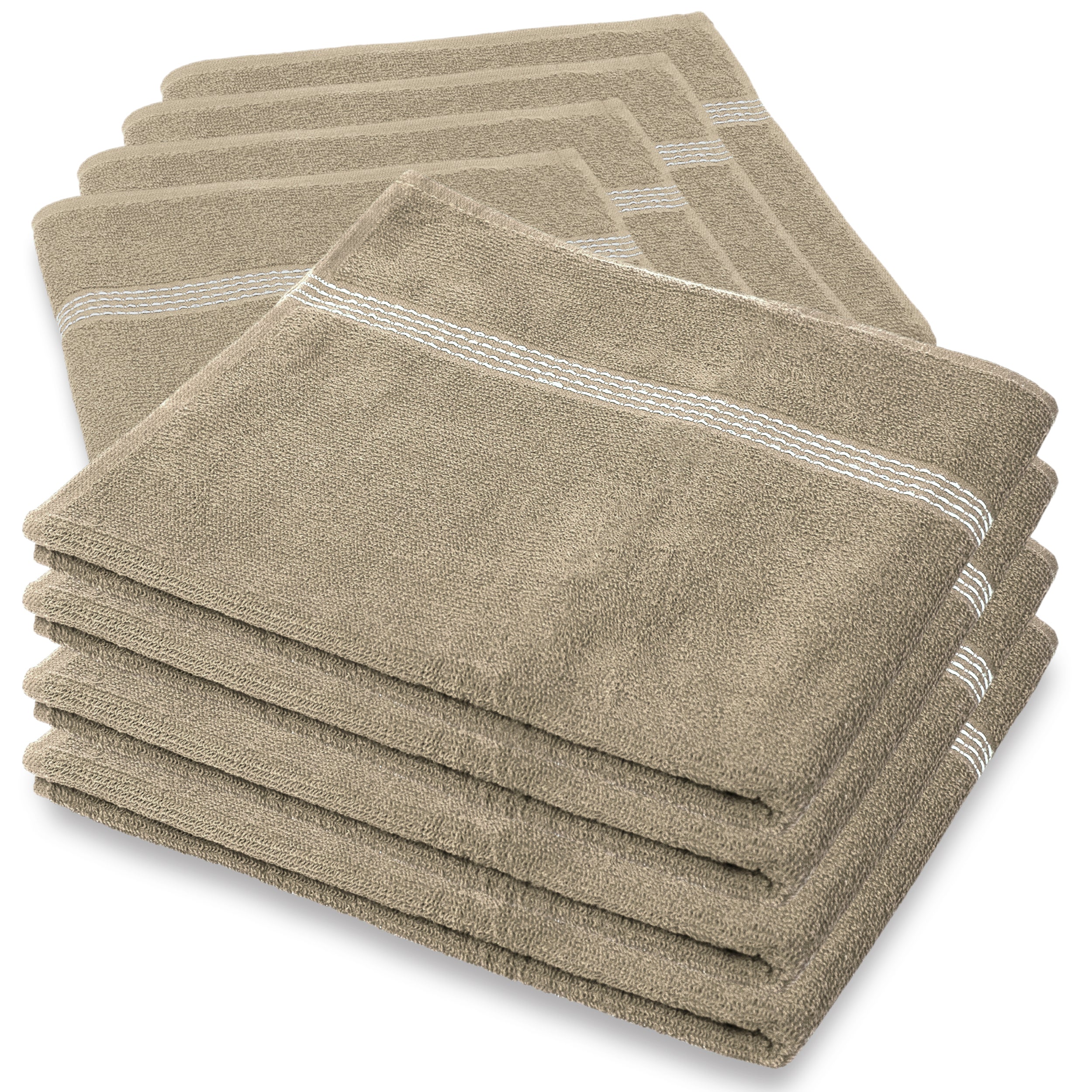 27"x50" Beige Wholesale Value Bath Towels 8-Pack – Bulk Case of 8