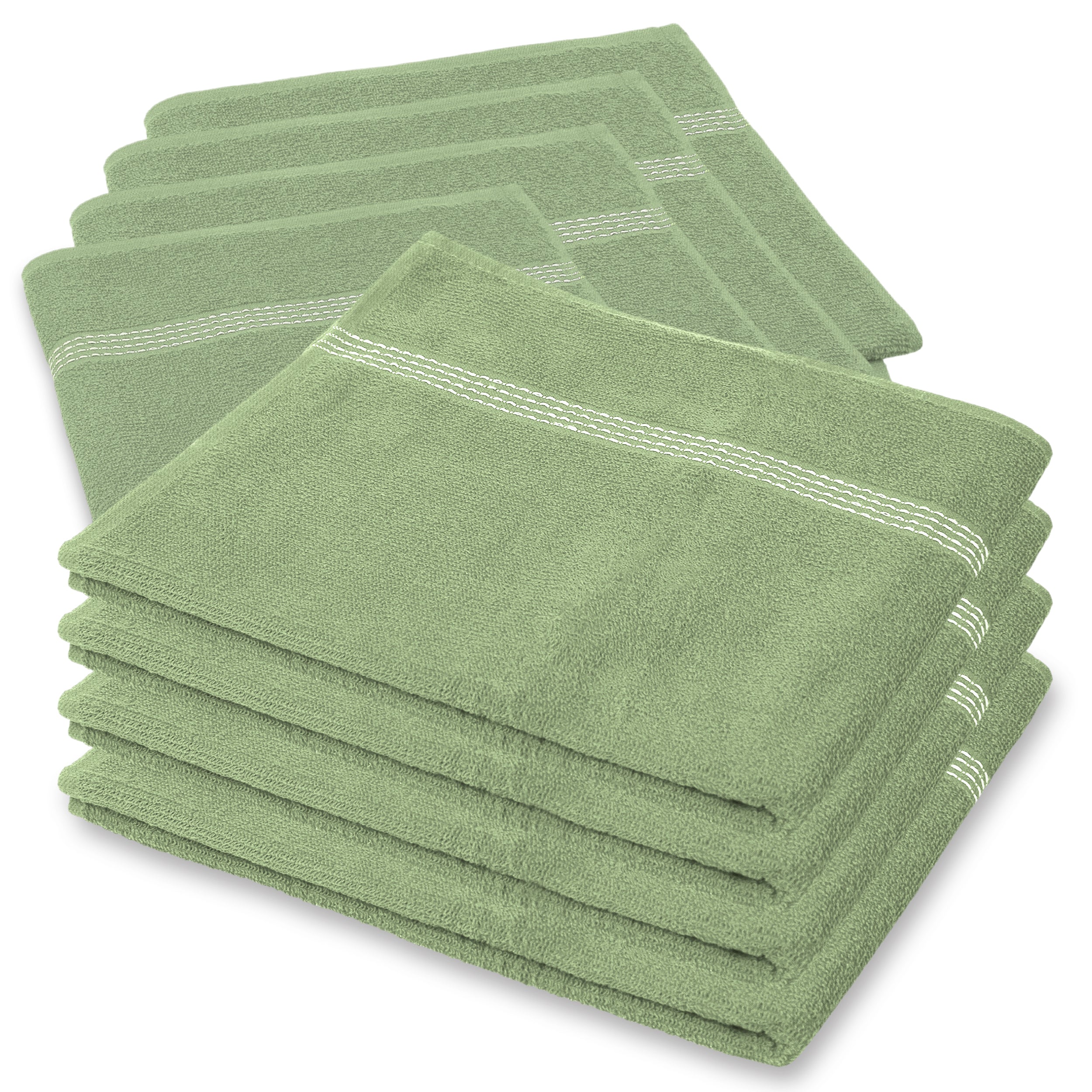 27"x50" Green Wholesale Value Bath Towels 8-Pack – Bulk Case of 8