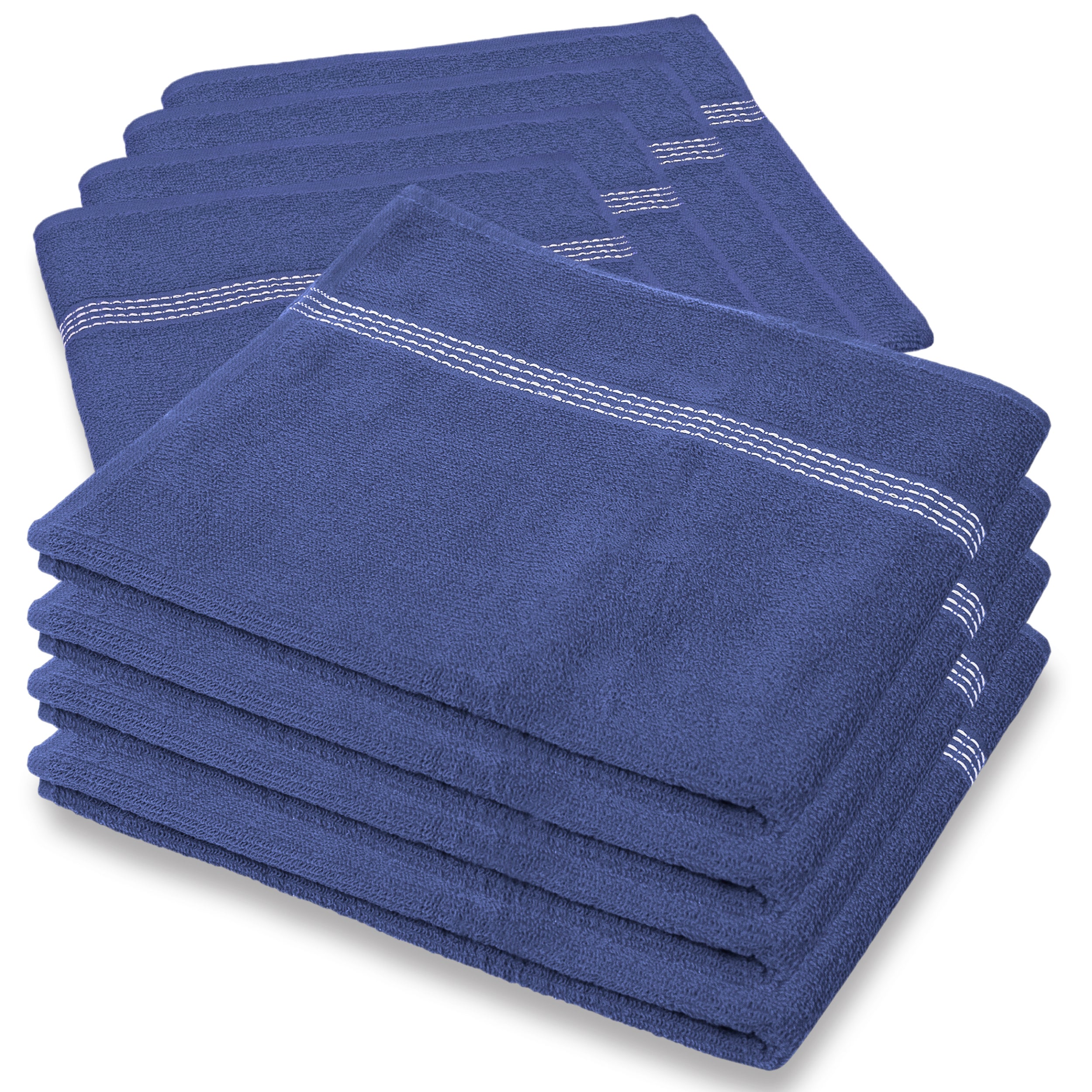 27"x50" Ink Blue Wholesale Value Bath Towels 8-Pack – Bulk Case of 8