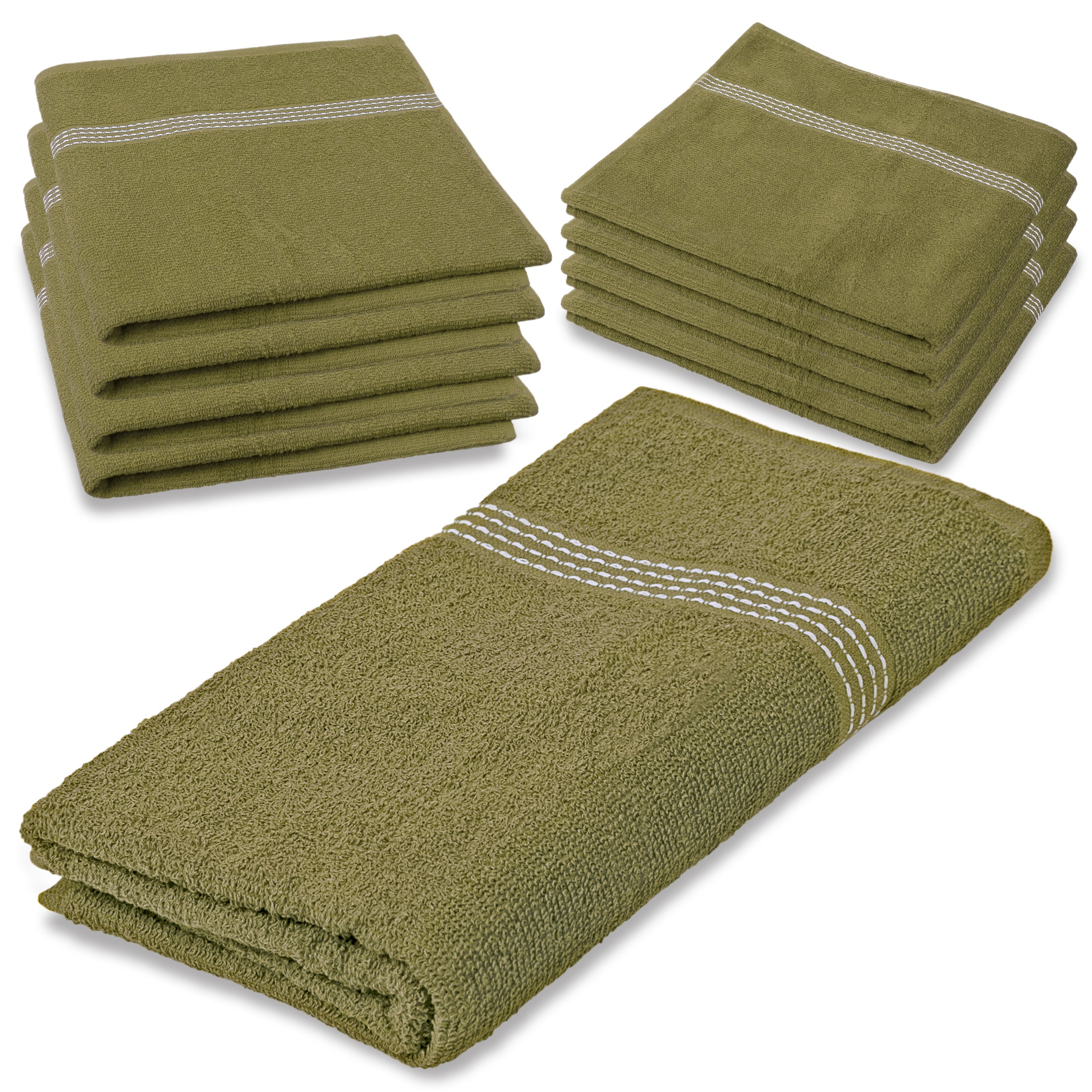 27"x50" Light Green Wholesale Value Bath Towels 48-Pack – Bulk Case of 48