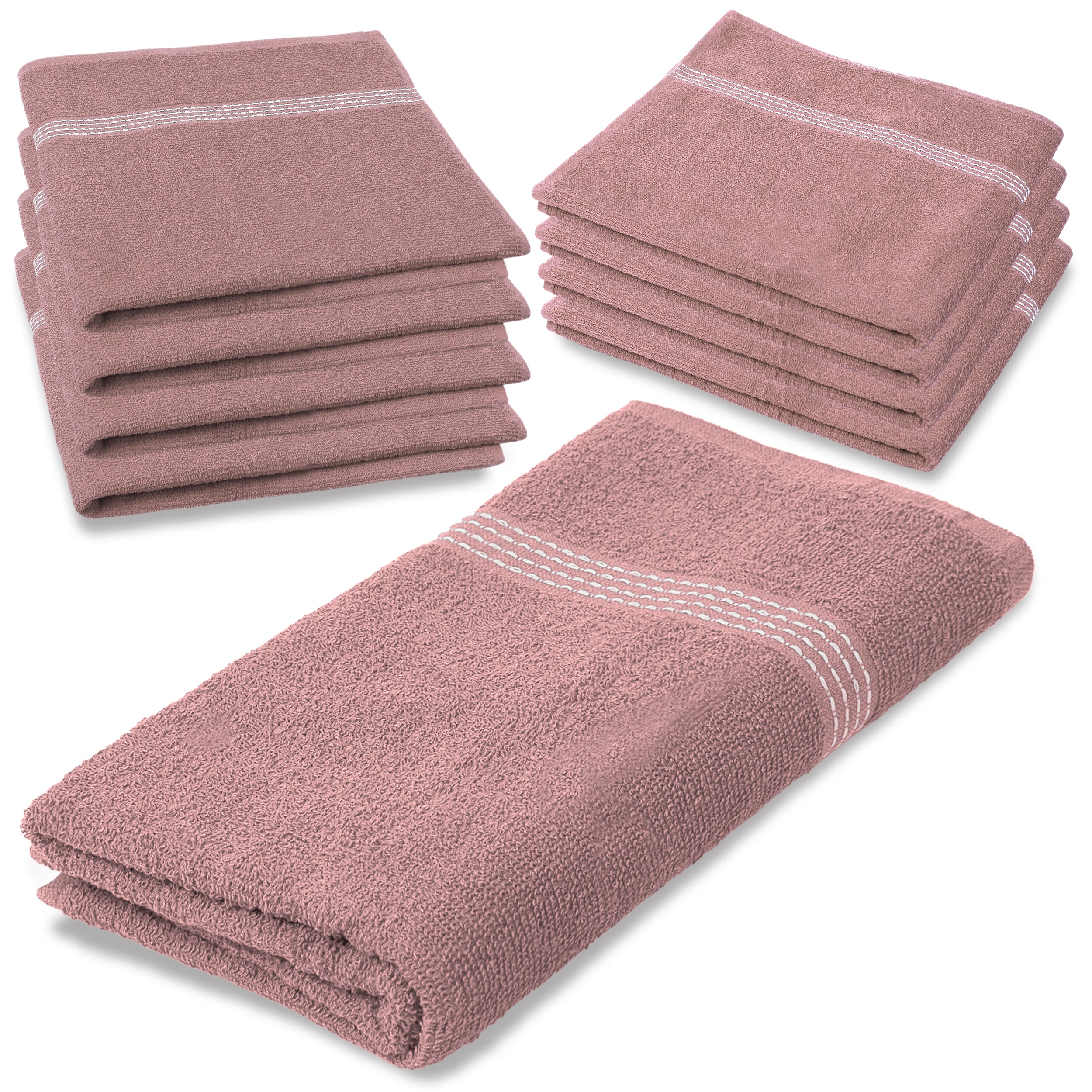 27"x50" Light Pink Wholesale Value Bath Towels 48-Pack – Bulk Case of 48