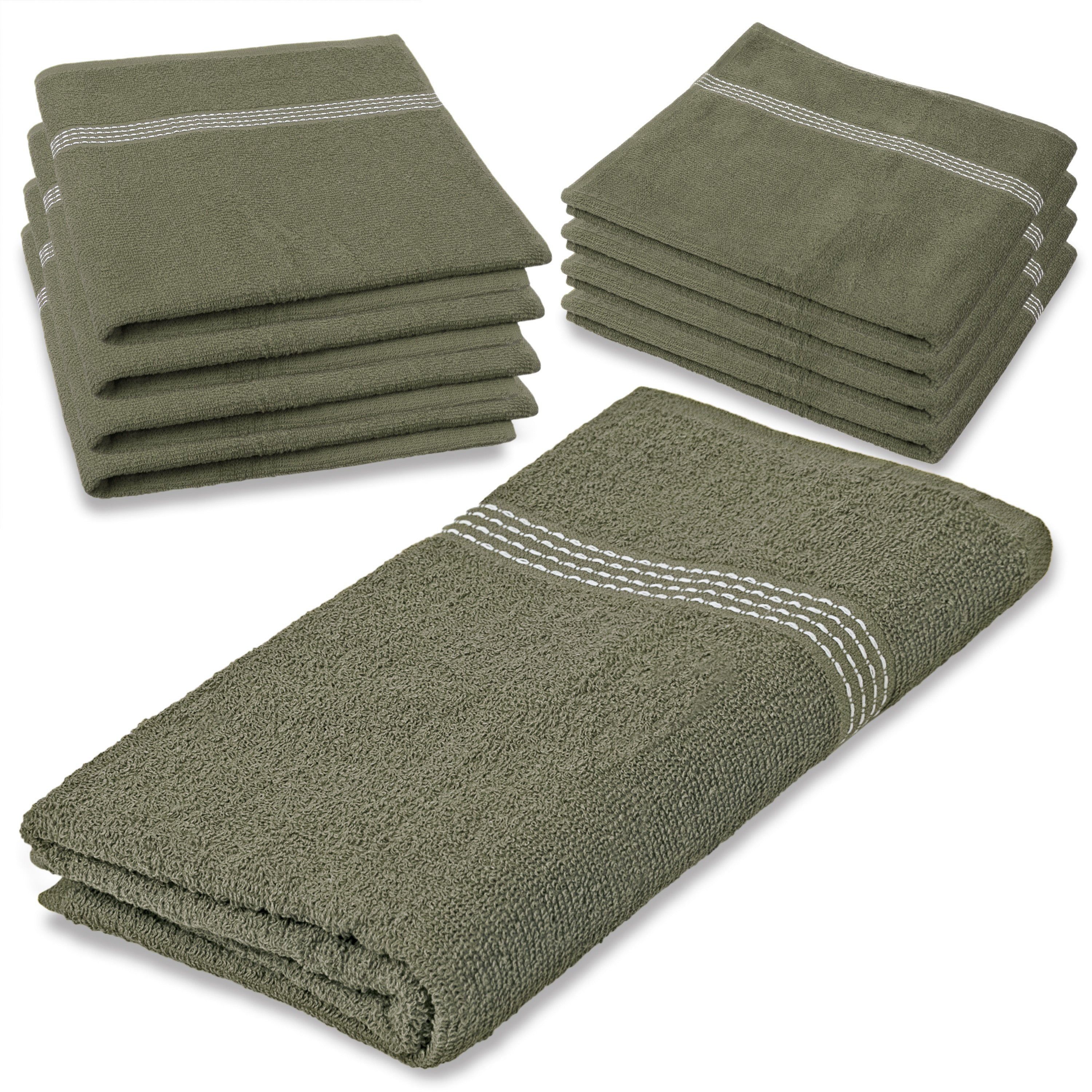 27"x50" Pastel Green Wholesale Value Bath Towels 8-Pack – Bulk Case of 8