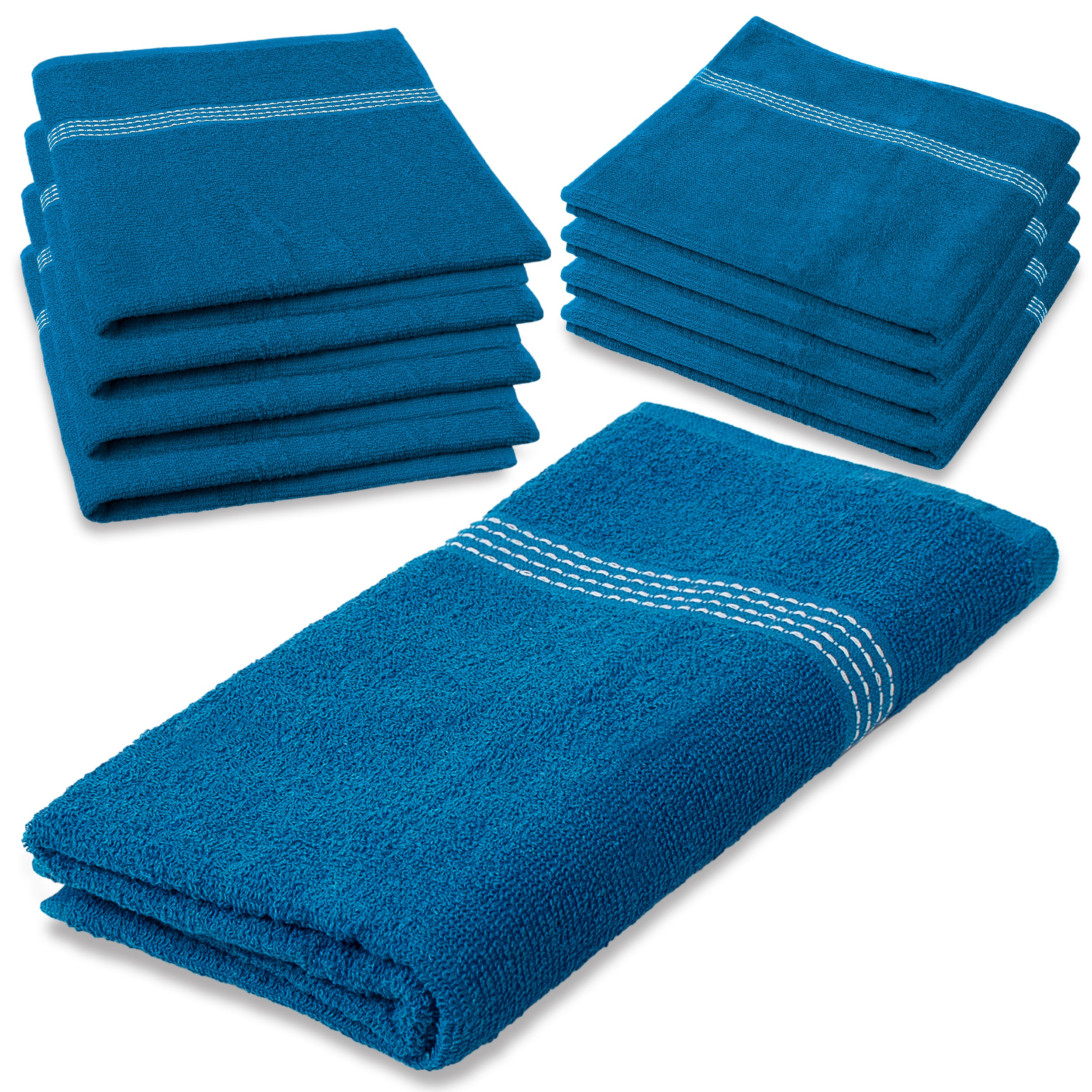 27"x50" Sky Blue Wholesale Value Bath Towels 48-Pack – Bulk Case of 48