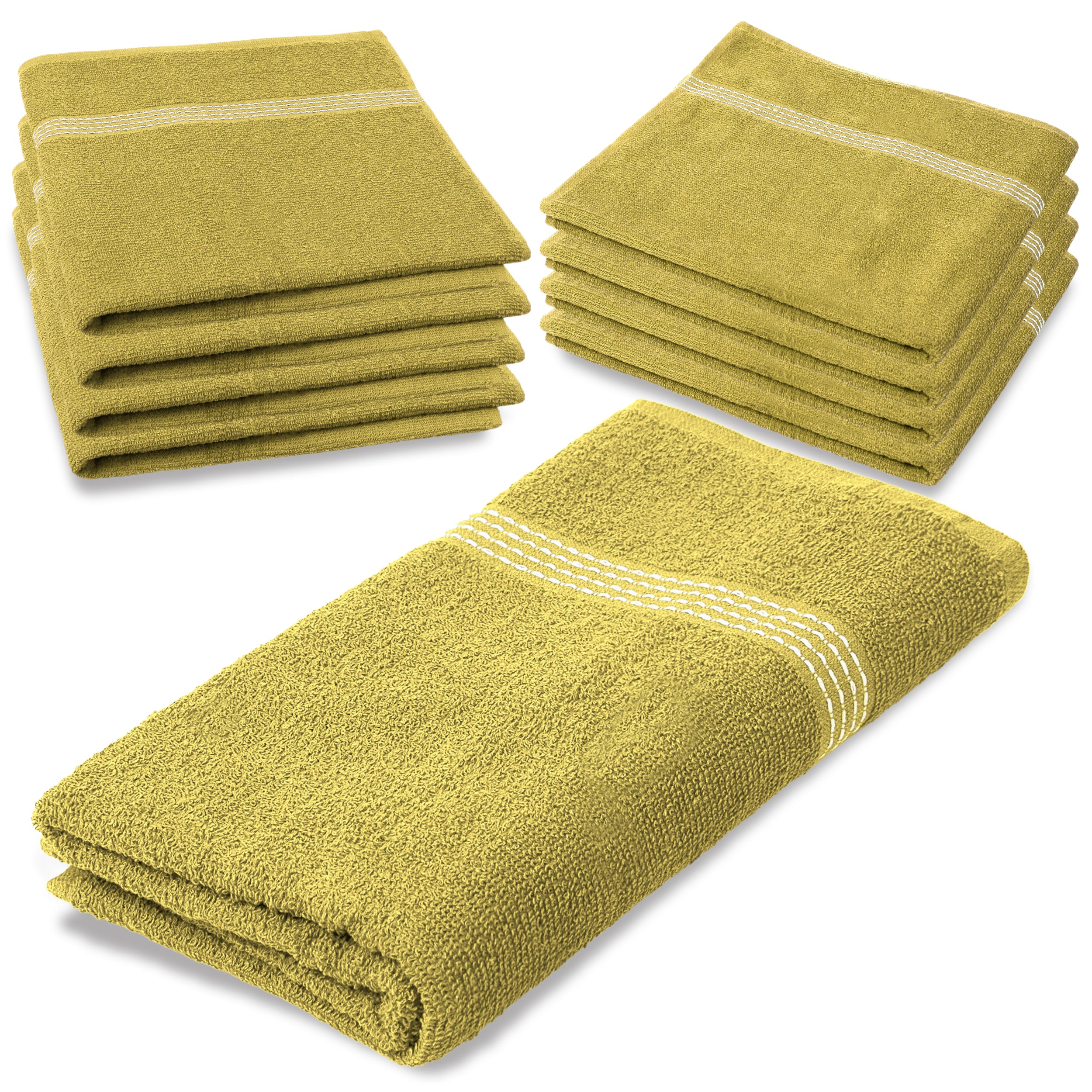 27"x50" Yellow Wholesale Value Bath Towels 48-Pack – Bulk Case of 48