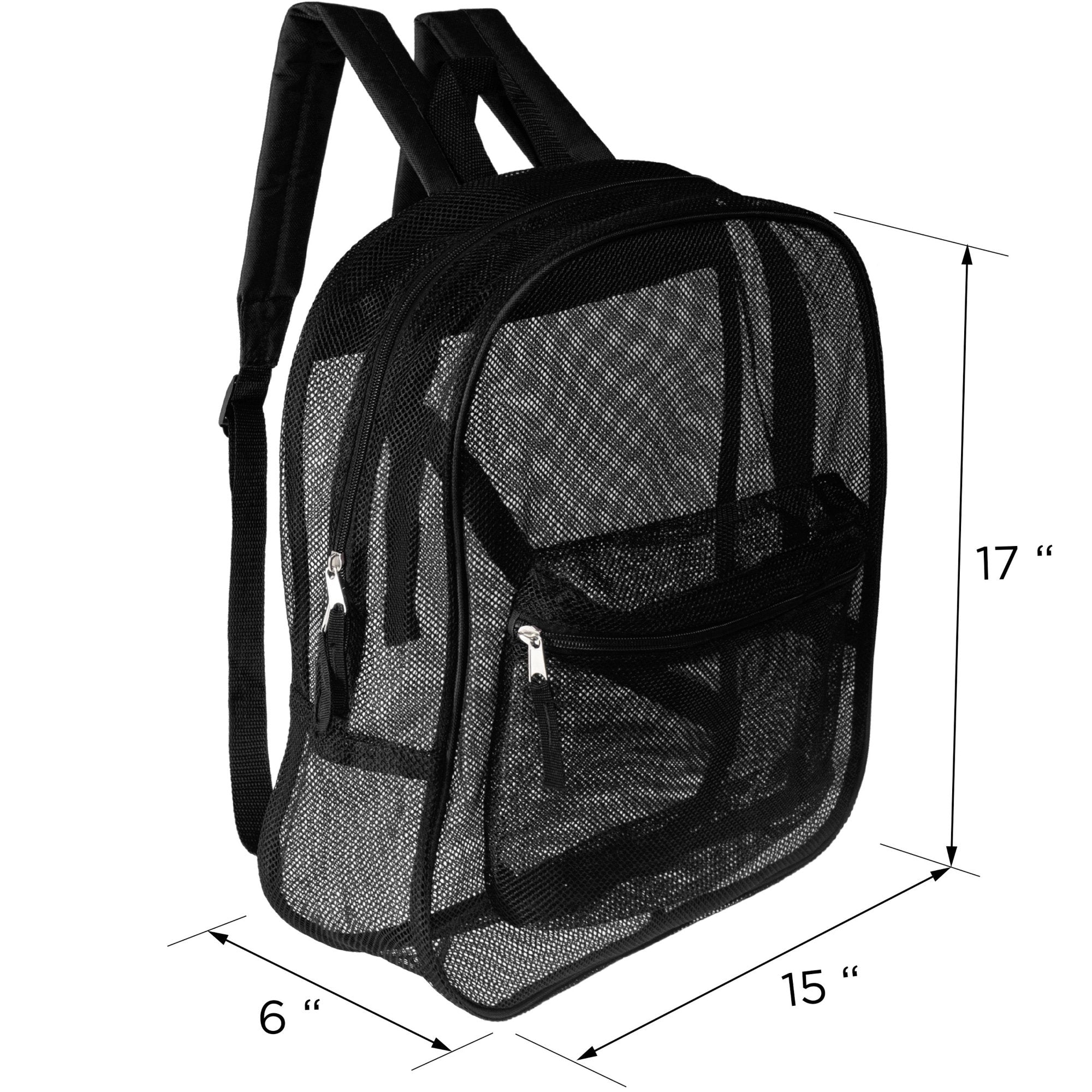 17 Mesh Wholesale Backpacks For Back to School Black Mesh Bookbags