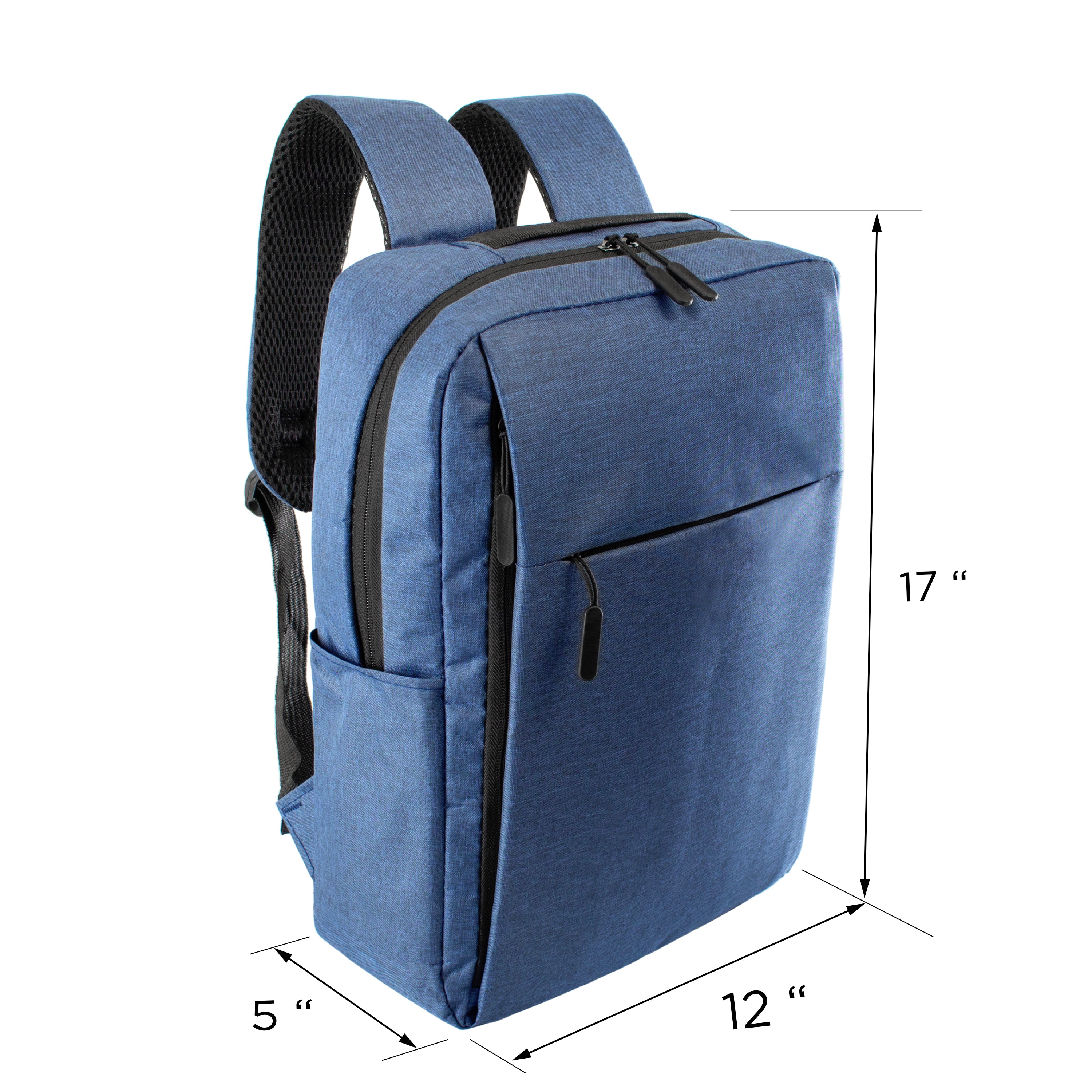 17" Wholesale Premium Design Laptop Backpacks in 3 Colors - Bulk Case of 24 Bookbags