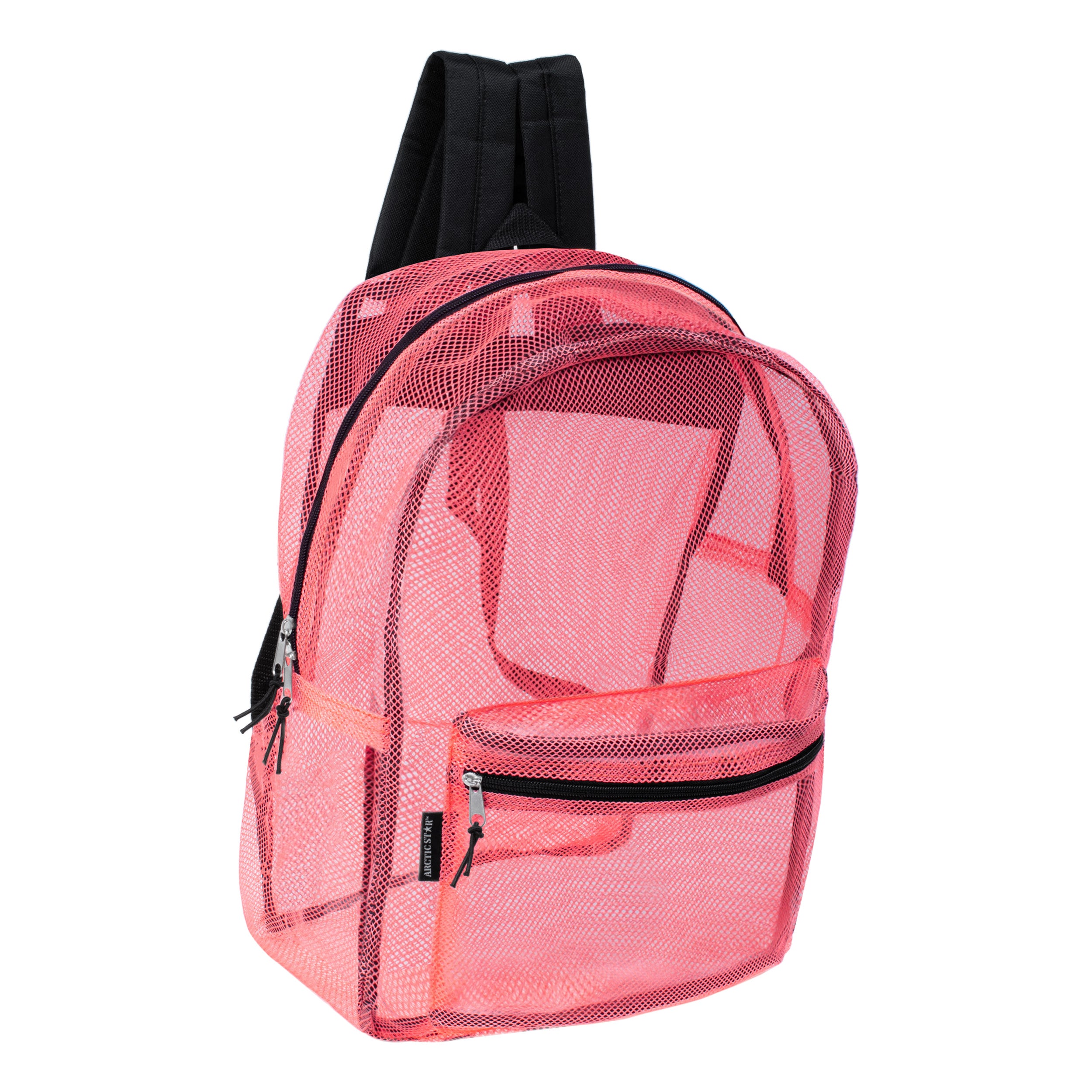 Pink mesh outlet bookbag