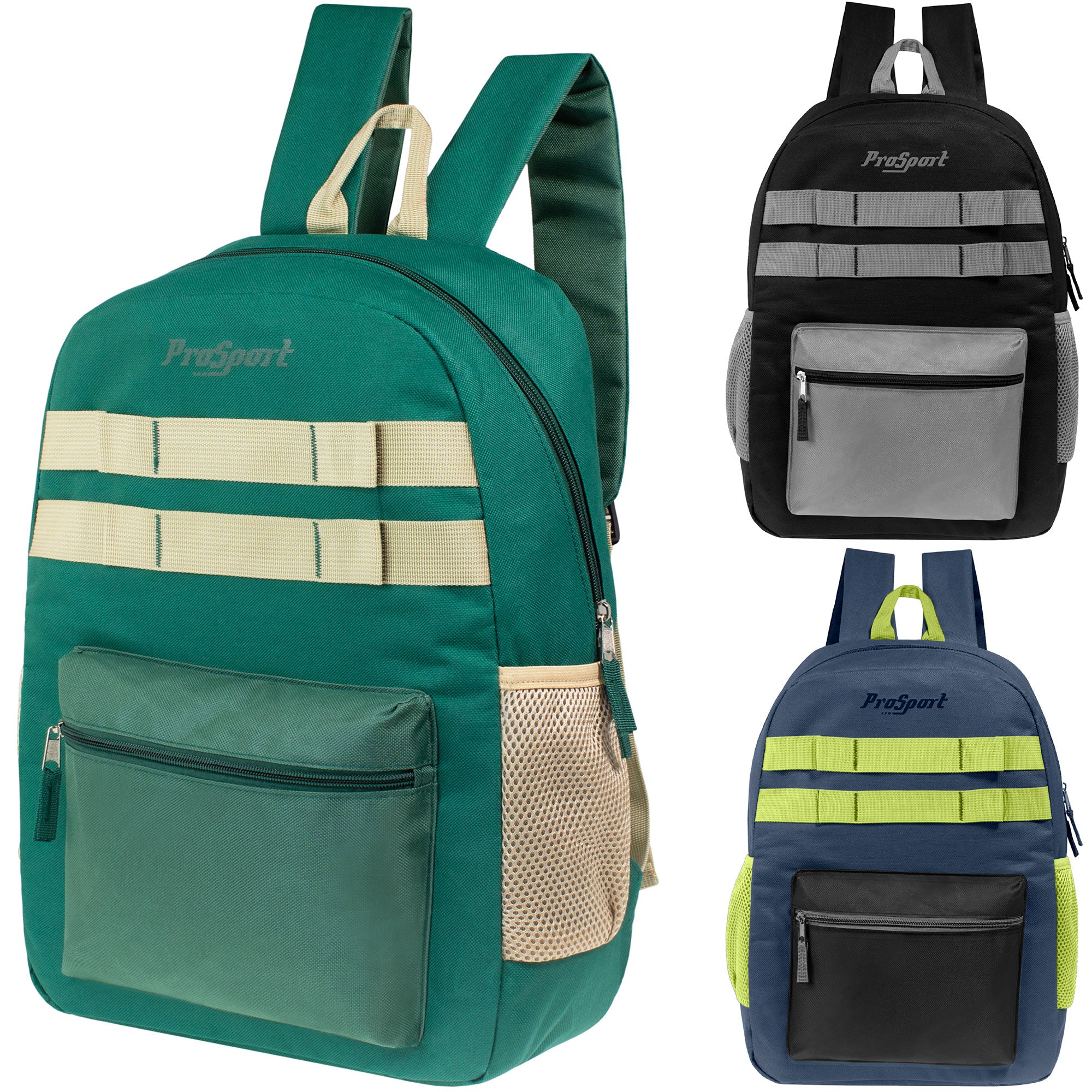 12 Multi-Color 17" Backpacks & Your Choice of 12 Winter Item Sets - Wholesale Care Package: Homeless, Emergency, Charity