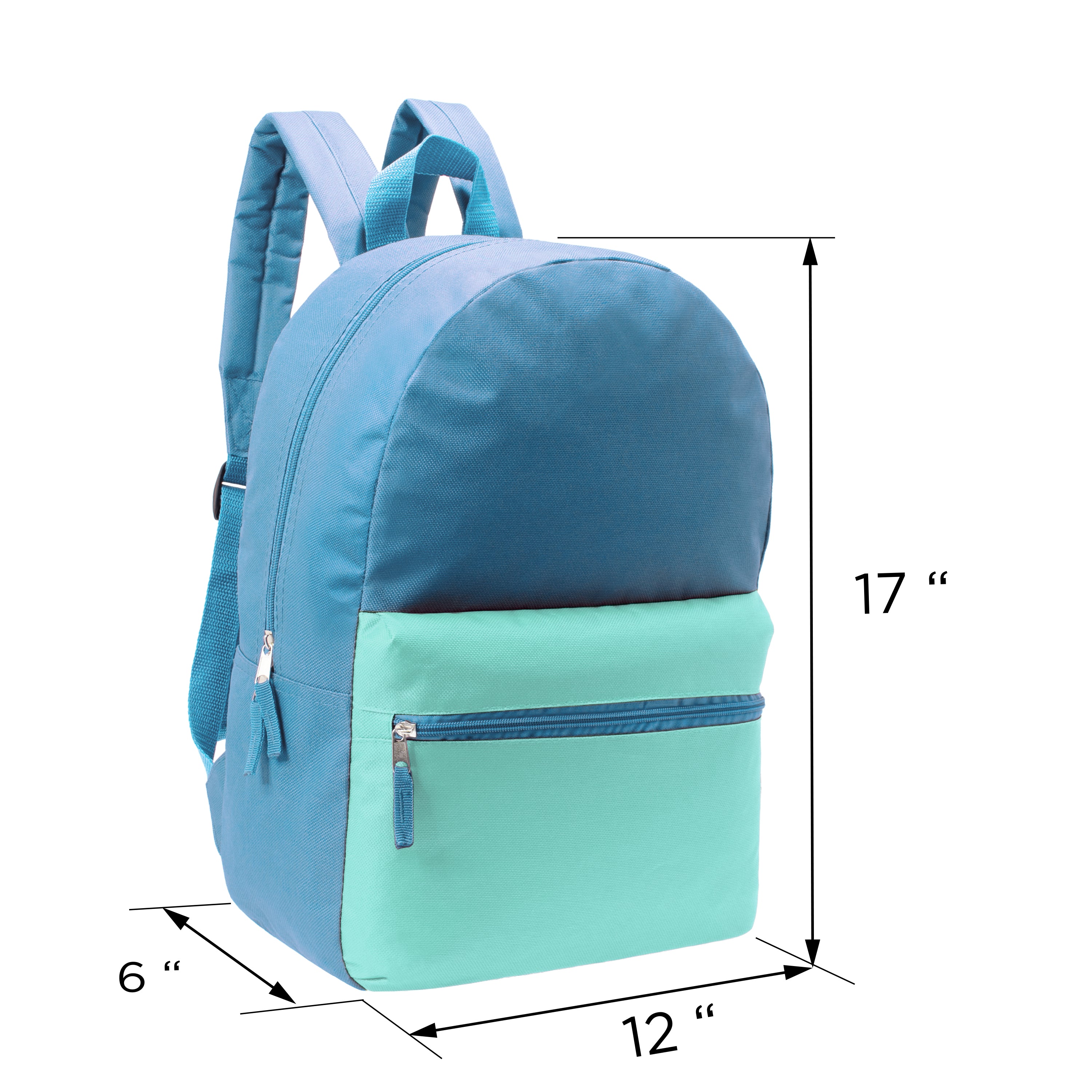 12 Multi Color 17" Basic Backpacks & Your Choice of 12 Winter Item Sets - Wholesale Care Package: Homeless, Emergency, Charity