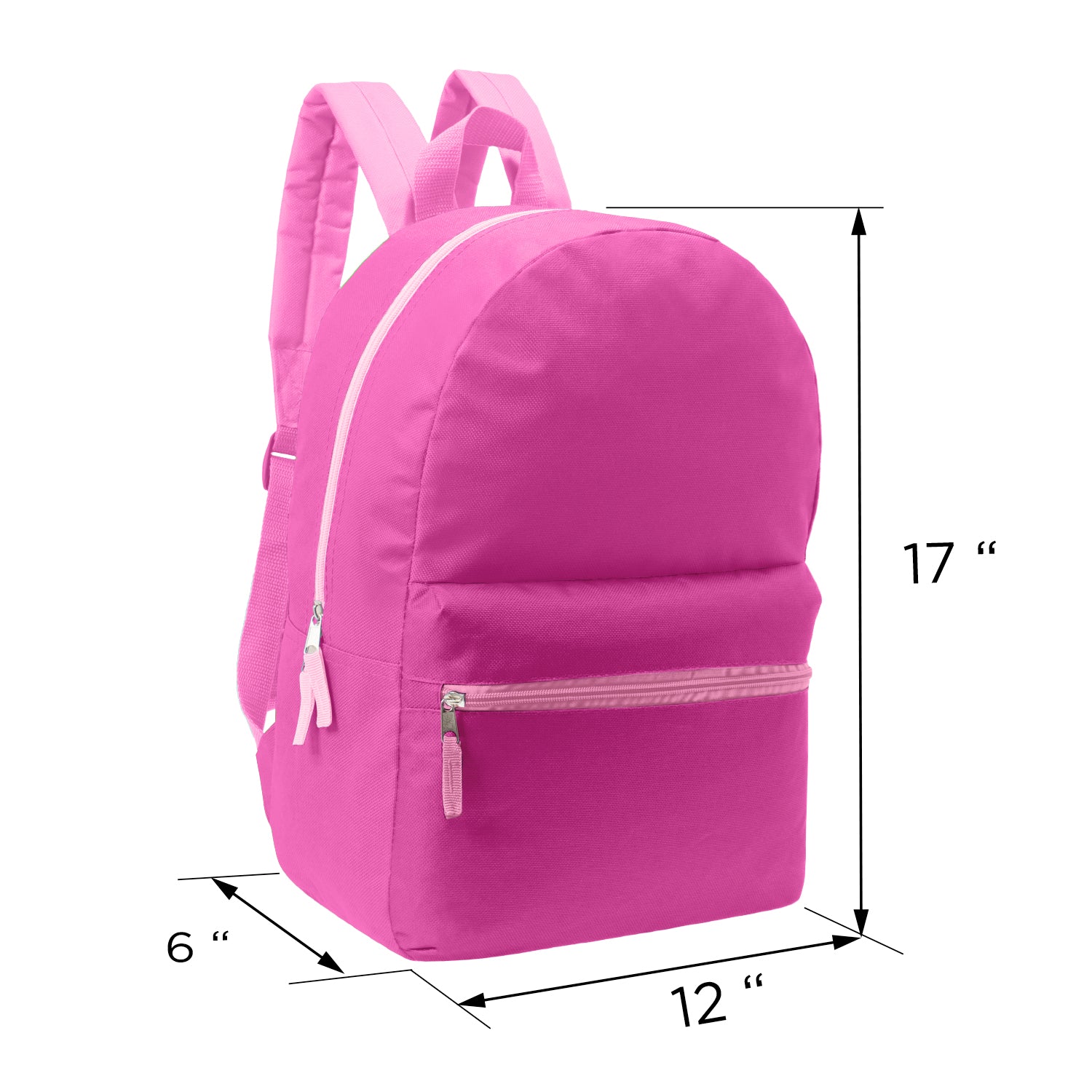 12 Basic 17" Backpacks in Assorted Colors & Your Choice of 12 Winter Item Sets - Wholesale Care Package: Homeless, Emergency, Charity