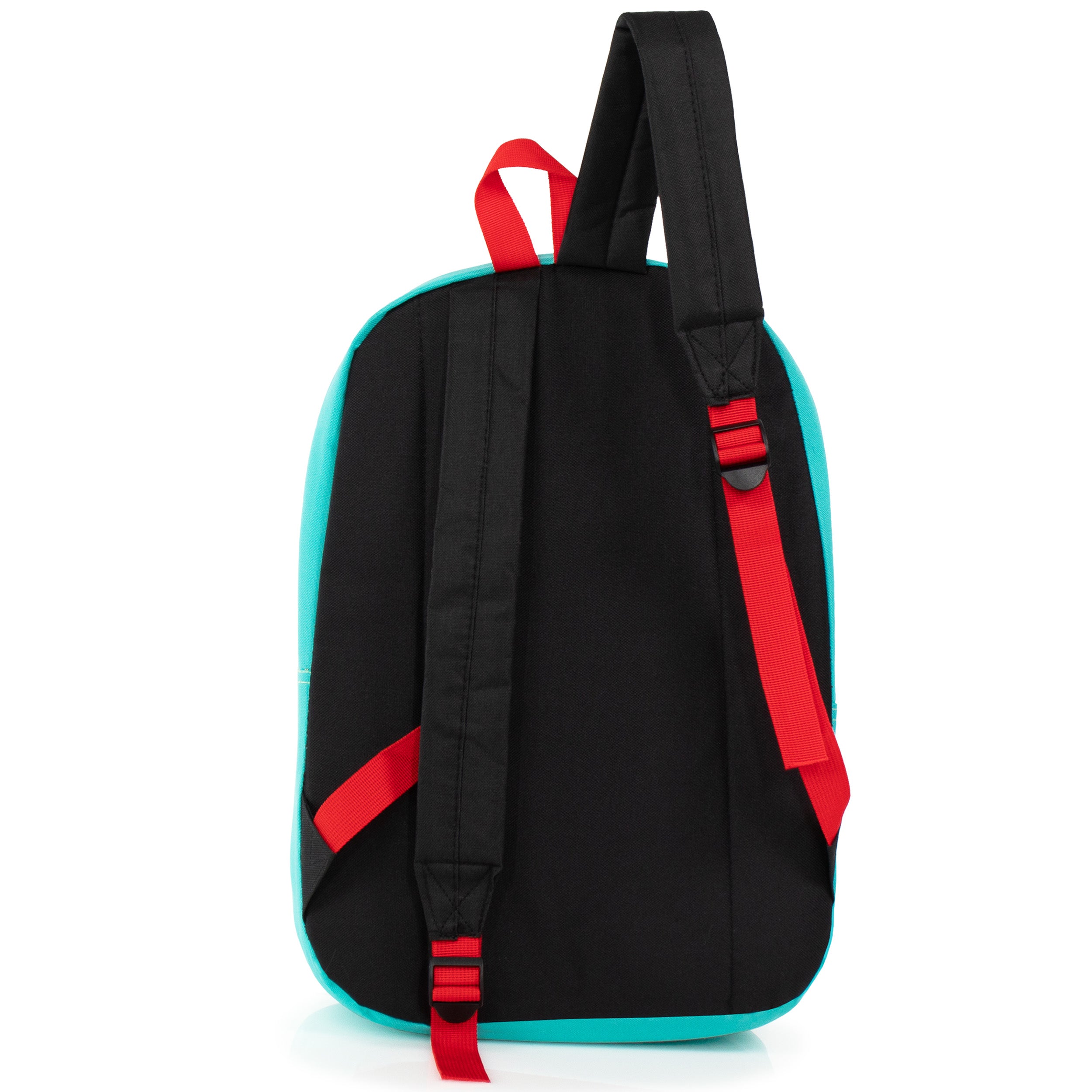 17" Multi Color Basic Wholesale Backpacks with a Diamond Patch & Padded Back - Bulk Case of 24