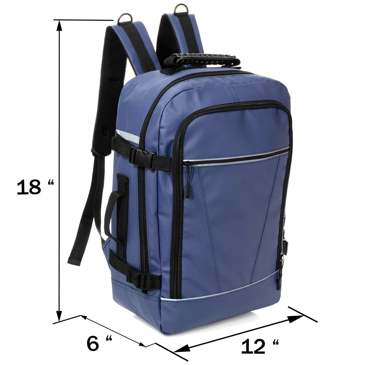 18" Deluxe Wholesale Backpack in 3 Colors Padded Back - Bulk Case of 12