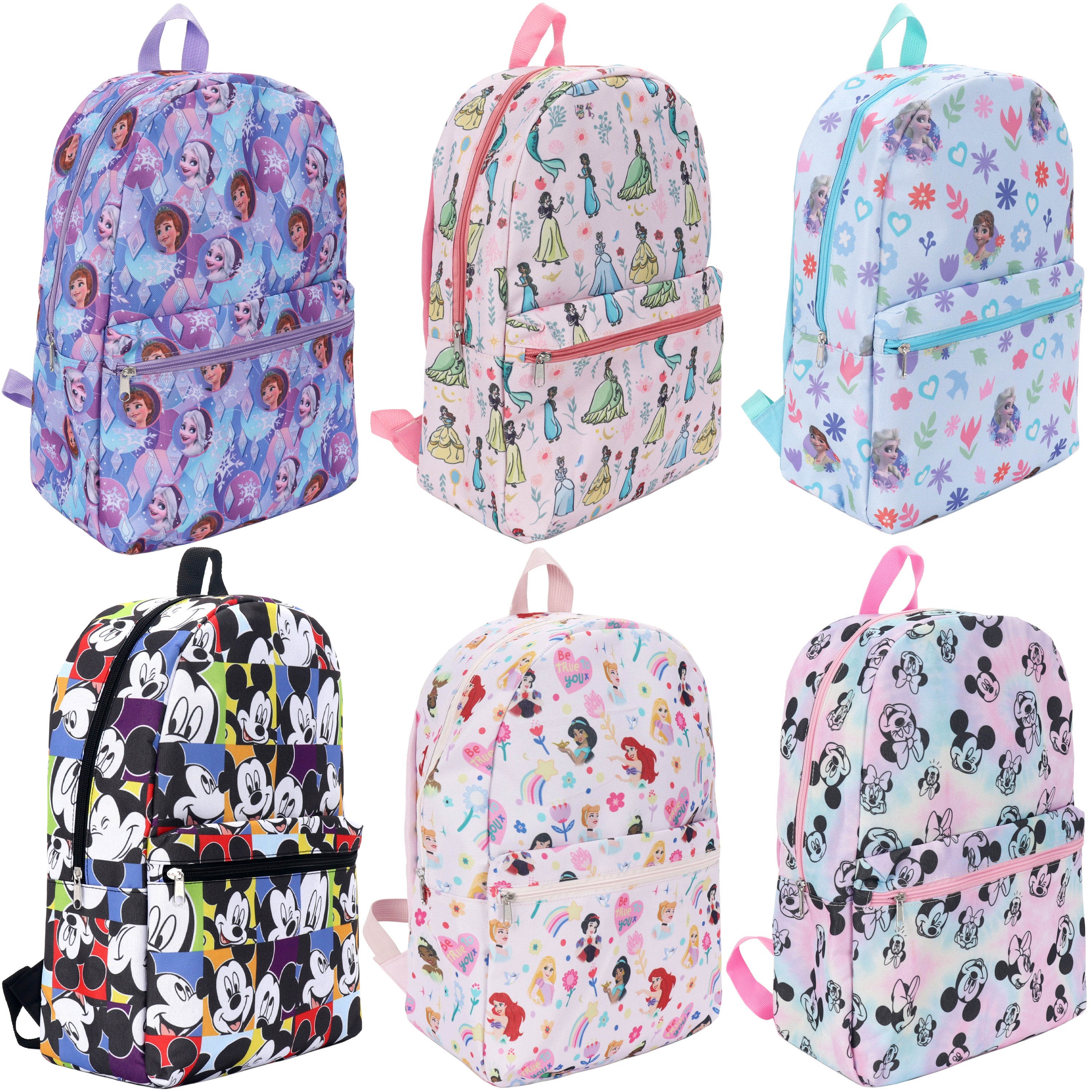 17" Kids Wholesale License Character Backpack in 12 Colors - Bulk Case of 24 Backpacks