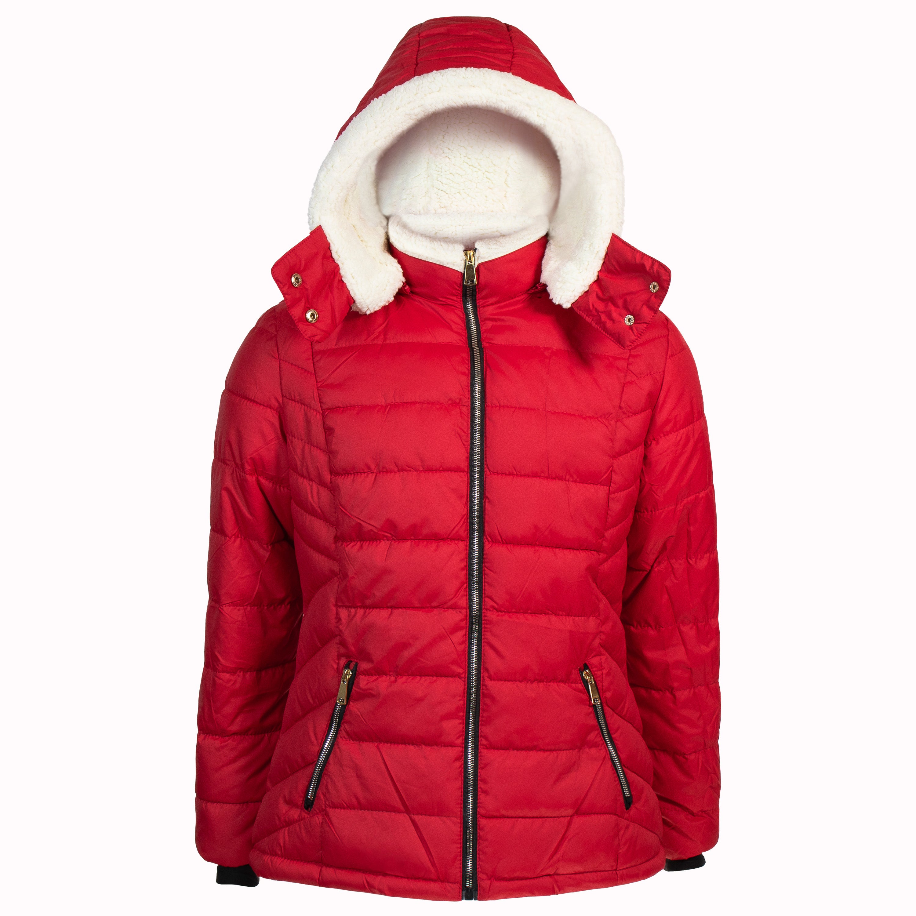 Red puffer jacket women's new look online