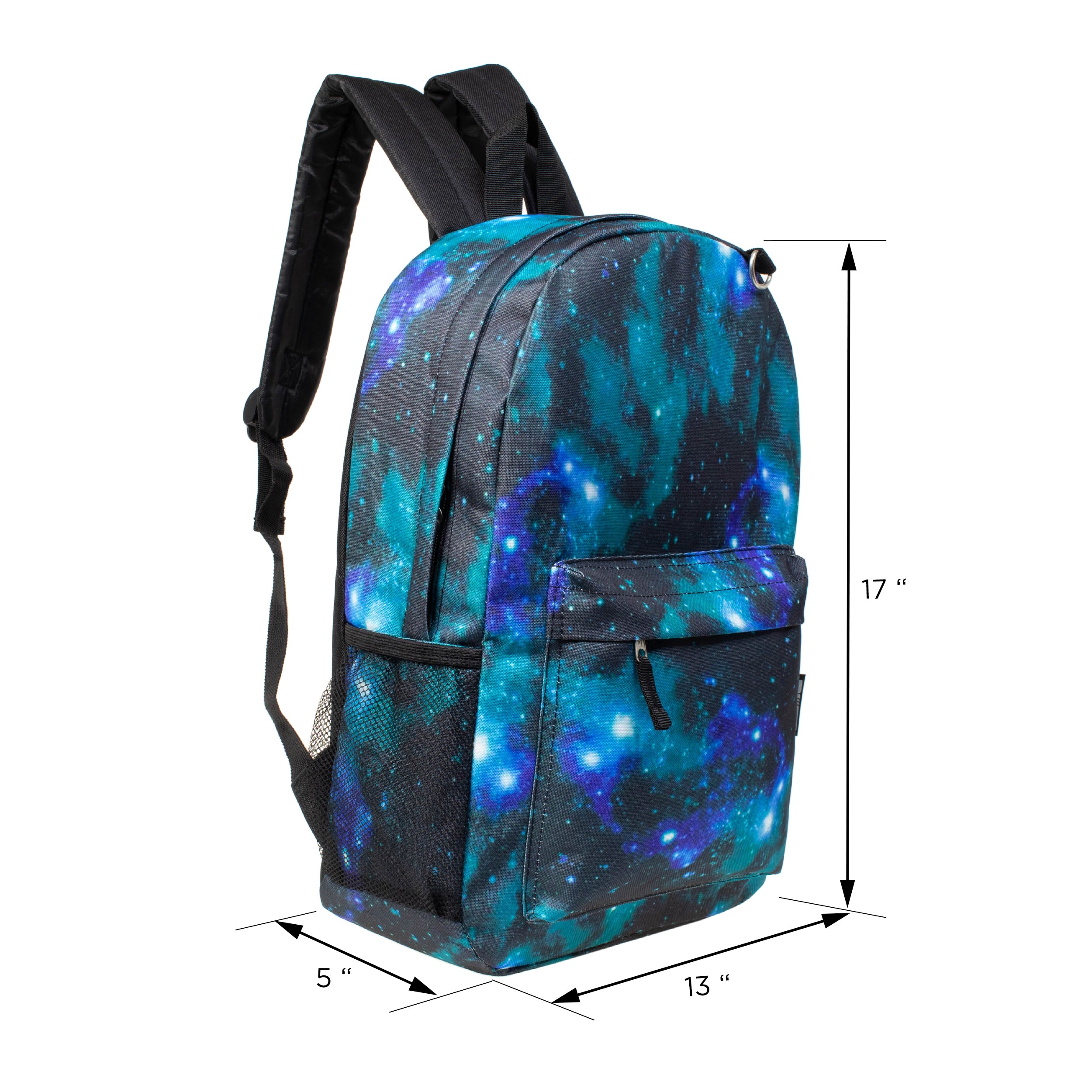 12 Track Brand 17" Wholesale Backpacks in Assorted Colors & Prints and 12 Bulk School Supply Kits of Your Choice