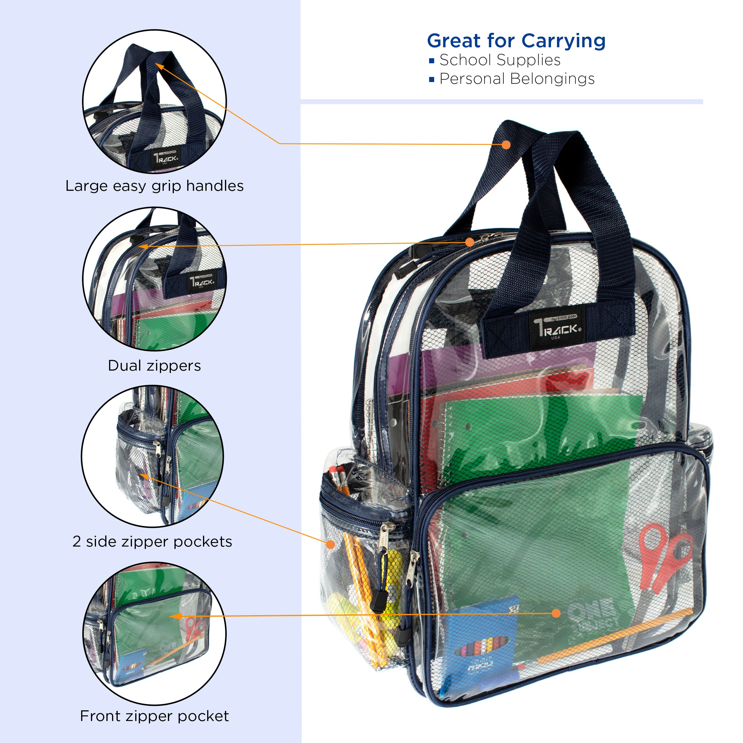 Clear color clearance backpacks