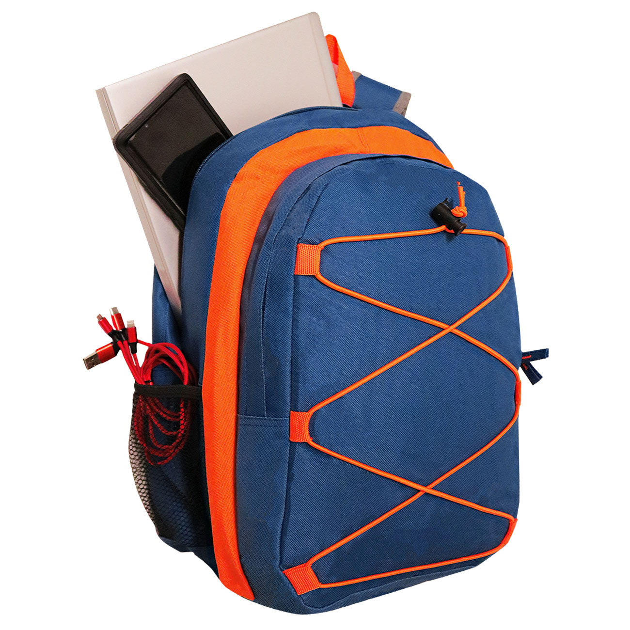 17 Bungee Wholesale Backpacks in 8 Assorted Colors Wholesale Bookbags Case of 24 BG2417 24