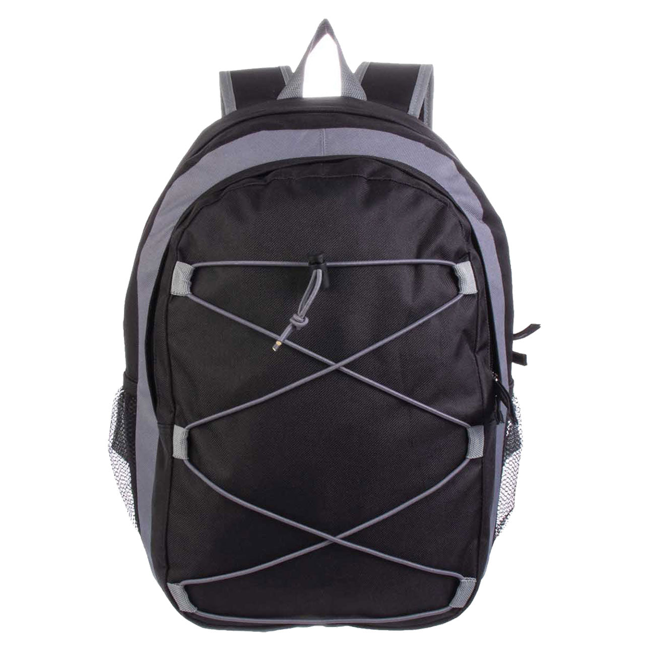 17" Bungee Wholesale Premium Design Backpacks in 4 Assorted Colors - Wholesale Bookbags Case of 24