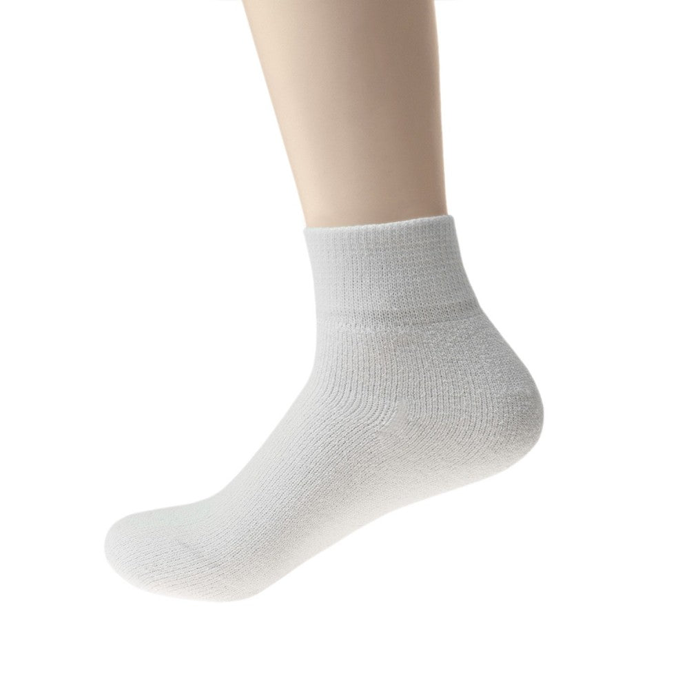 Unisex Ankle Wholesale Sock, Size 9-11 in White - Bulk Case of 120 Pairs